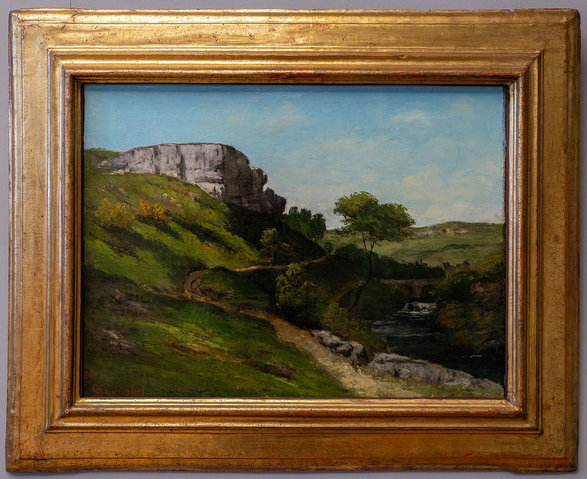 Gustave Courbet landscape painting demonstrating proportion and value structure in a naturalist composition