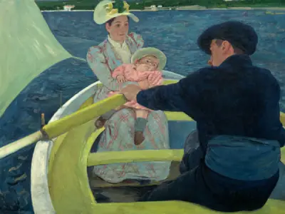 Mary Cassatt's The Boating Party, bold off-center composition on the thirds